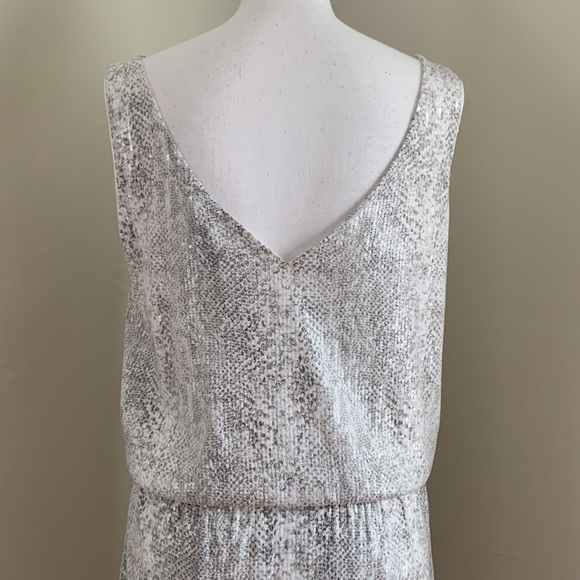 WHBM Shimmer Snake Print Sequin Mini Dress - Picture 8 of 12